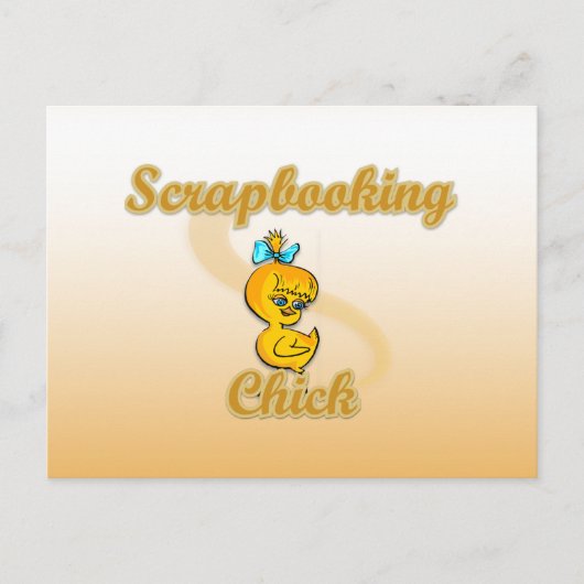 Scrapbooking Chick Postkarte (Vorderseite)