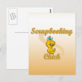 Scrapbooking Chick Postkarte (Vorne/Hinten)