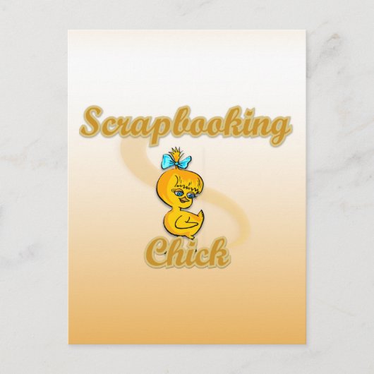 Scrapbooking Chick Postkarte (Vorderseite)