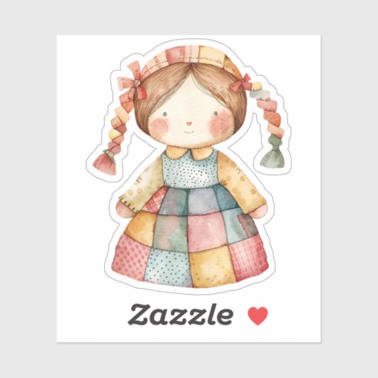 Scrapbooking Doll Sticker (Blatt)