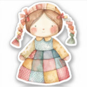 Scrapbooking Doll Sticker (Vorderseite)