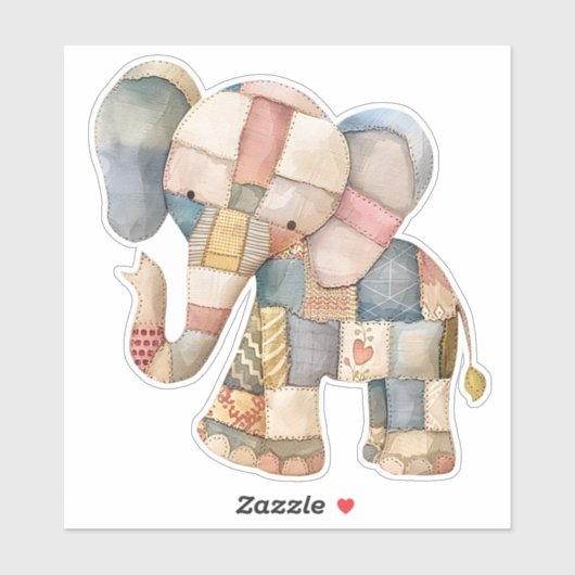 Scrapbooking Elephant Sticker (Blatt)