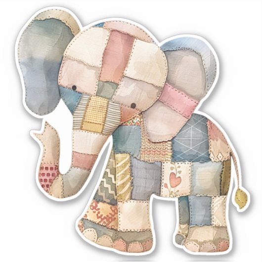 Scrapbooking Elephant Sticker (Vorderseite)