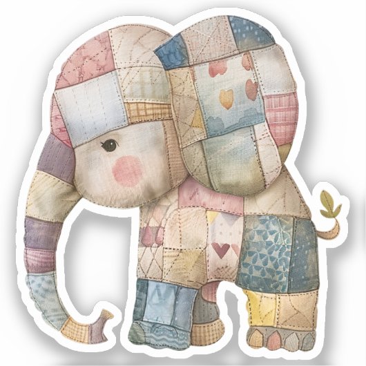 Scrapbooking Elephant Sticker (Vorderseite)