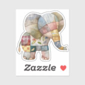 Scrapbooking Elephant Sticker (Blatt)