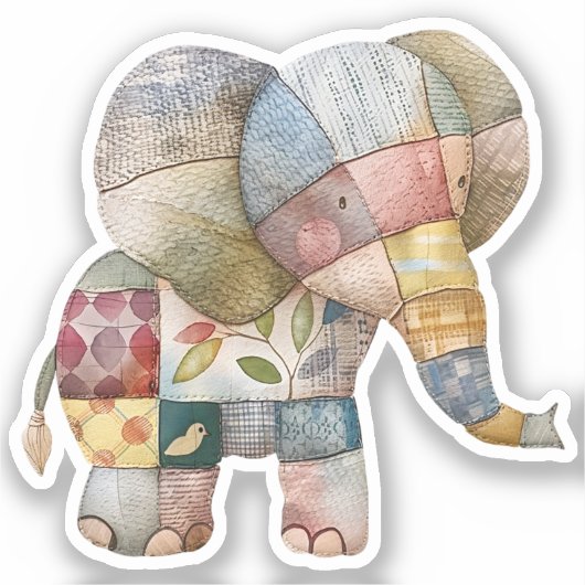 Scrapbooking Elephant Sticker (Vorderseite)