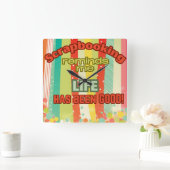 Scrapbooking erinnert mich an das Leben ist gut Quadratische Wanduhr (Zuhause)