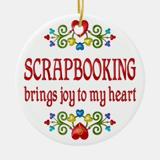 Scrapbooking Freude Keramikornament (Vorne)