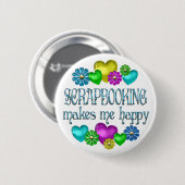 Scrapbooking Glück Button (Vorne & Hinten)