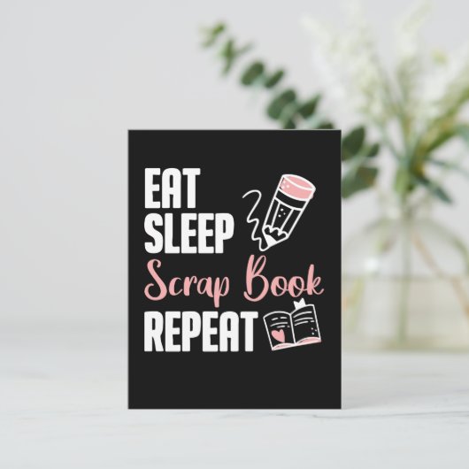 Scrapbooking Hobby Funny Crafty Scrap Book Lover Postkarte (Stehend Vorderseite)