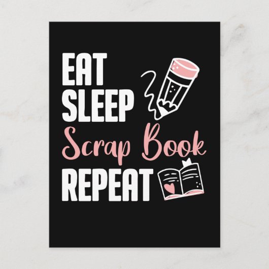 Scrapbooking Hobby Funny Crafty Scrap Book Lover Postkarte (Vorderseite)