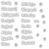 Scrapbooking Journalistische Wörter und Phrasen Aufkleber (Vorderseite)