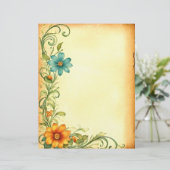 Scrapbooking Junkjournal Vintage Blumen Rahmen (Stehend Vorderseite)