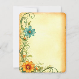 Scrapbooking Junkjournal Vintage Blumen Rahmen RSVP Karte