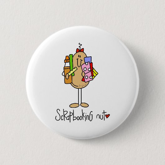 Scrapbooking Nuss Button (Vorderseite)