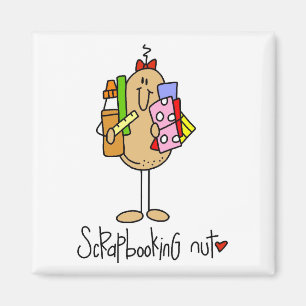 Scrapbooking-Nuss-T-Shirts und Geschenke Magnet