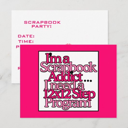 Scrapbooking-Party Einladung (Vorne/Hinten)