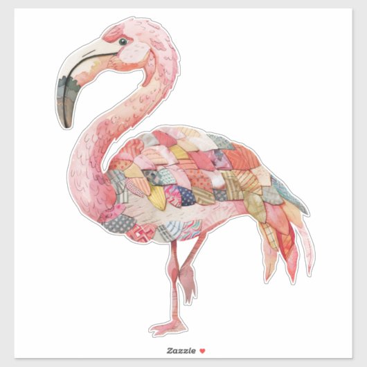 Scrapbooking Pink Flamingo Sticker (Blatt)