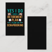 Scrapbooking Ruhestand Book Crafting Hobby Visitenkarte (Vorne/Hinten)