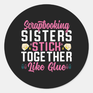 Scrapbooking Schwestern kleben wie Kleber Scra zus Runder Aufkleber