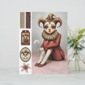 Scrapbooking Sheet whimsical gothic illustration Briefbogen (Stehend Vorderseite)