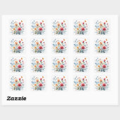 Scrapbooking Sticker Wasserfarben-Blume (Blatt)