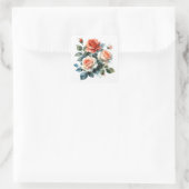 Scrapbooking Sticker Wasserfarben-Rose (Tasche)