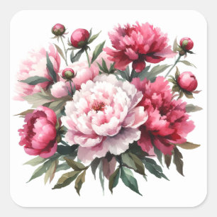 Scrapbooking Sticker Wasserfarbenpeonys