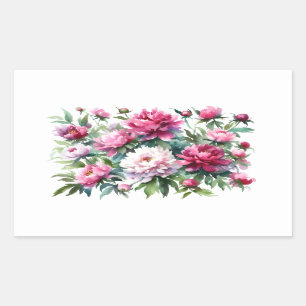 Scrapbooking Sticker Wasserfarbenpeonys