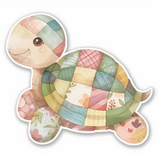 Scrapbooking Turtle Sticker (Vorderseite)