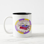 Scrapbooking und Kochen Zweifarbige Tasse (Links)