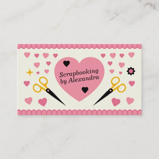 Scrapbooking Visitenkarte (Vorderseite)