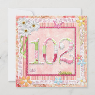 Scrapbooking zum 102. Geburtstag Einladung