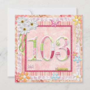 Scrapbooking zum 103. Geburtstag Einladung