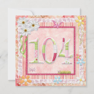 Scrapbooking zum 104. Geburtstag Einladung