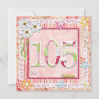 Scrapbooking zum 105. Geburtstag Einladung