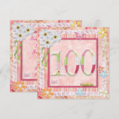 Scrapbooking zum 105. Geburtstag Einladung (Vorne/Hinten)