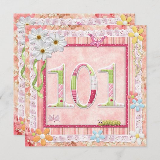 Scrapbooking zum 10. Geburtstag Einladung (Vorne/Hinten)