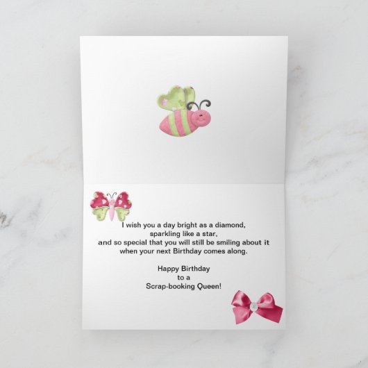 Scrapbooking zum 10. Geburtstag Karte (Innenseite)