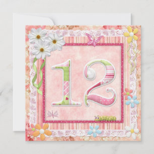 Scrapbooking zum 12. Geburtstag Einladung