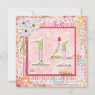 Scrapbooking zum 14. Geburtstag Einladung