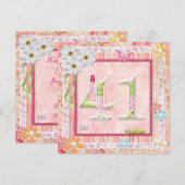 Scrapbooking zum 41. Geburtstag Einladung (Vorne/Hinten)