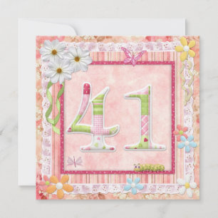 Scrapbooking zum 41. Geburtstag Einladung