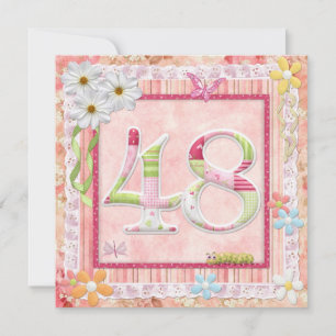 Scrapbooking zum 48. Geburtstag Einladung