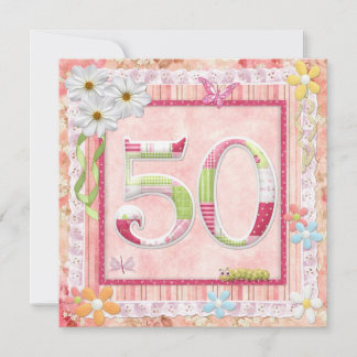 Scrapbooking zum 50. Geburtstag Einladung