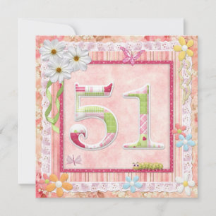 Scrapbooking zum 51. Geburtstag Einladung