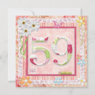 Scrapbooking zum 59. Geburtstag Einladung