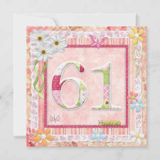 Scrapbooking zum 61. Geburtstag Einladung