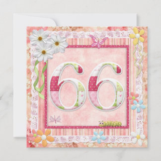 Scrapbooking zum 66. Geburtstag Einladung