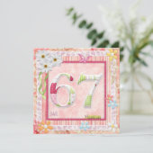 Scrapbooking zum 67. Geburtstag Einladung (Stehend Vorderseite)